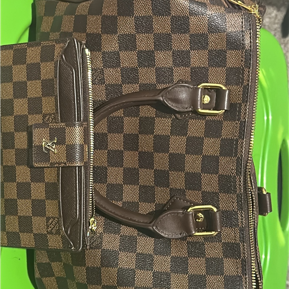 Luxury Brown Checkered Men's Bag